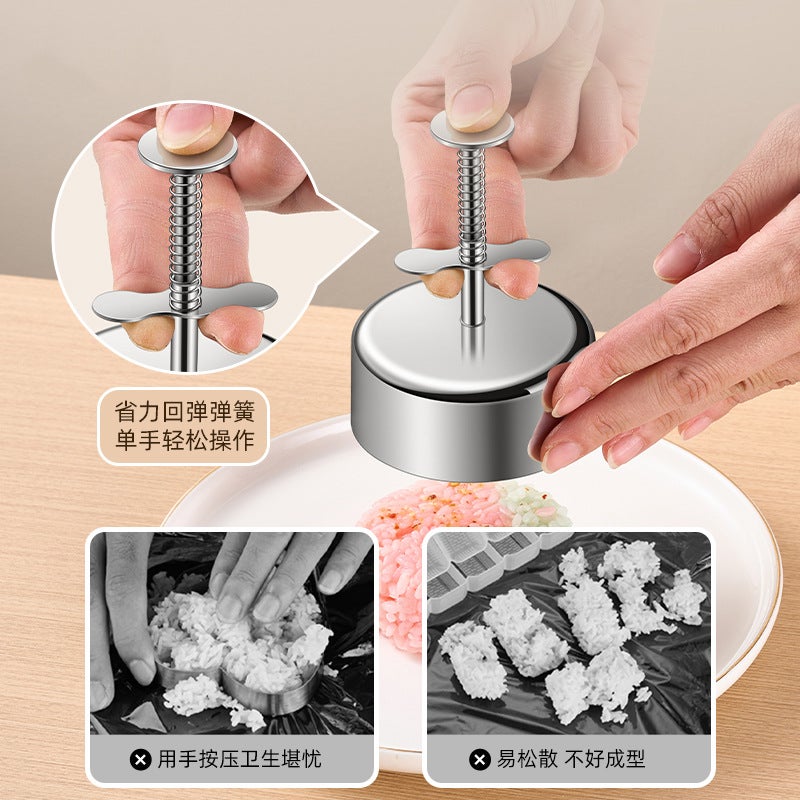 304 Stainless Steel Rice Ball Mold Cold Dish Cake Mold Round Household Cuisine Sushi Patty Mold Food Grade - Image 5